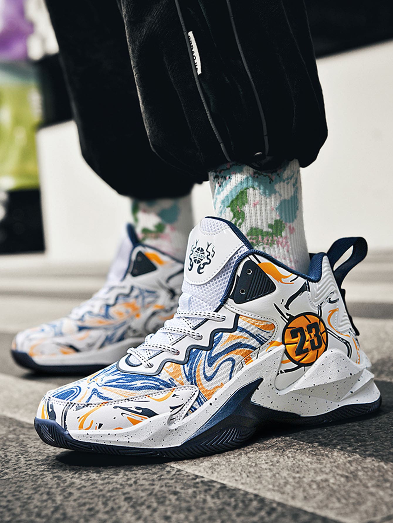 Nam Giày thể thao 2023 Mới Mùa hè thoáng khí Bóng rổ Giải trí Thể thao Giày Chạy bộ Đối với Thanh thiếu niên Và Sinh viên - Nhiều màu - Xem 1