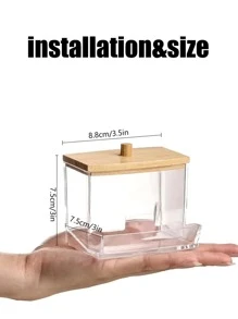 1100/1800/2300 毫升可再填充洗衣粉分配器空罐，用于粉末柔顺剂漂白剂储存容器，带标签，浴室配件储存，浴室储存罐 - 無色 - 查看 6