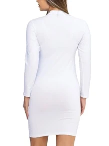 Women Active Dresses - 黑與白 - 查看 3