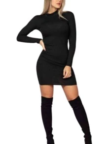 Women Active Dresses - 黑與白 - 查看 5