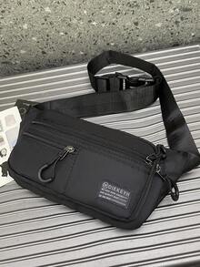 斜挎包,時尚胸包,多用途腰包,後背包,單肩包 - 黑色 - 查看 1