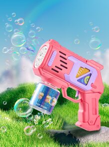 NEUSNEY pudełko Pistolet do baniek dla dzieci , 10-otworowa elektryczna maszyna do baniek mydlanych , w pełni automatyczna , stale wypuszcza kolorowe bąbelki , ze światłem i muzyką , zabawka do zabawy na świeżym powietrzu , odpowiednia dla chłopców i dziewcząt powyżej 3 roku życia , prezent , bez wody bąbelkowej , bez baterii