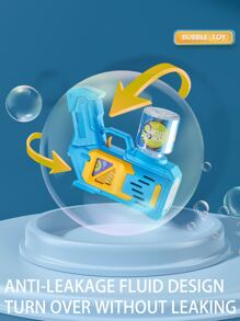 NEUSNEY pudełko Pistolet do baniek dla dzieci , 10-otworowa elektryczna maszyna do baniek mydlanych , w pełni automatyczna , stale wypuszcza kolorowe bąbelki , ze światłem i muzyką , zabawka do zabawy na świeżym powietrzu , odpowiednia dla chłopców i dziewcząt powyżej 3 roku życia , prezent , bez wody bąbelkowej , bez baterii