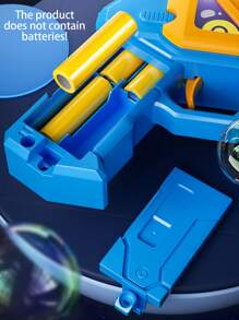 NEUSNEY pudełko Pistolet do baniek dla dzieci , 10-otworowa elektryczna maszyna do baniek mydlanych , w pełni automatyczna , stale wypuszcza kolorowe bąbelki , ze światłem i muzyką , zabawka do zabawy na świeżym powietrzu , odpowiednia dla chłopców i dziewcząt powyżej 3 roku życia , prezent , bez wody bąbelkowej , bez baterii