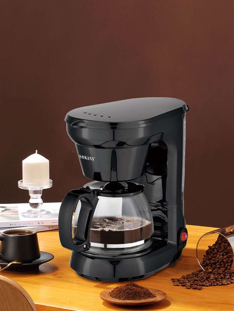 1入組sokany插電式750ml自動濃縮咖啡機cm-102 650w高功率一鍵操作,方便快捷,高壓提取,長效保溫,可製作6杯,不滴漏設計,易於清洗,耐高溫手柄 - 黑色 - 查看 1
