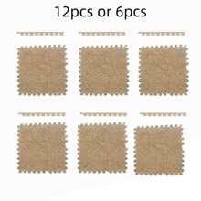 12pcs Simple Polyester Indoor Outdoor Rugs, Cropable Washable Camel Rugs For Home - Camel - View 5