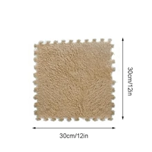 12pcs Simple Polyester Indoor Outdoor Rugs, Cropable Washable Camel Rugs For Home - Camel - View 4