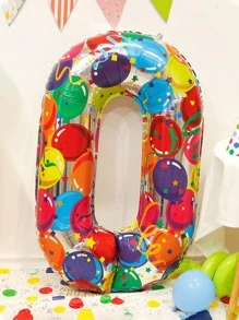 1 quả bóng bay trang trí bằng nhôm hình số, sáng tạo để trang trí tiệc, - Nhiều màu - Xem 7