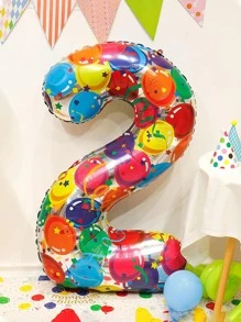 1 quả bóng bay trang trí bằng nhôm hình số, sáng tạo để trang trí tiệc, - Nhiều màu - Xem 4