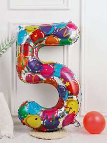 1 quả bóng bay trang trí bằng nhôm hình số, sáng tạo để trang trí tiệc, - Nhiều màu - Xem 12