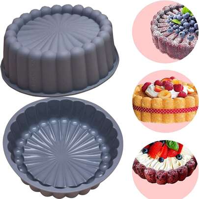 Make delicious cakes with this versatile nonstick silicone cake mold - perfect for weddings, birthdays, and more!