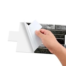 New Kitchen Stickers, Heat Resistant, Waterproof, Oil-Proof, Self-Adhesive Wall Decals For Home Decoration, Suitable For Kitchen, Bathroom, Marble, Tile Walls - Black - View 3