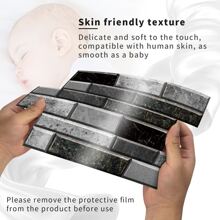 New Kitchen Stickers, Heat Resistant, Waterproof, Oil-Proof, Self-Adhesive Wall Decals For Home Decoration, Suitable For Kitchen, Bathroom, Marble, Tile Walls - Black - View 5