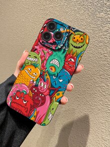 Funny Cartoon Monster Pattern Phone Case - Multicolor - View 1