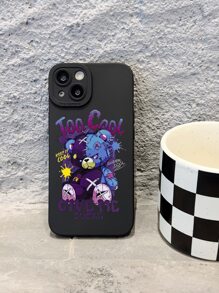 Cartoon Bear Pattern Phone Case - Multicolor - View 2