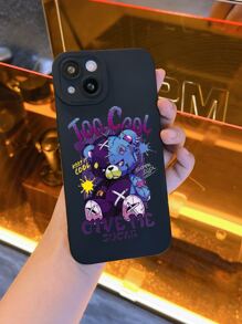 Cartoon Bear Pattern Phone Case - Multicolor - View 3