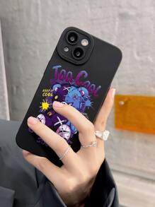 Cartoon Bear Pattern Phone Case - Multicolor - View 4