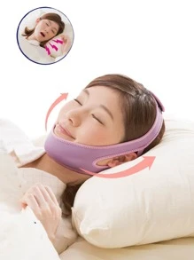1pc Anti-snoring Chin Strap To Prevent Mouth Breathing And Talking In Sleep - Purple - View 3