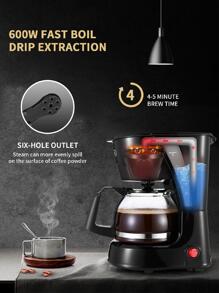Gevi 4 Cups Small Coffee Maker, Compact Coffee Machine With Reusable Filter, Warming Plate And Coffee Pot For Home And Office - Black - View 2
