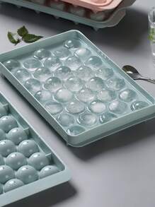 قطعة واحدة أزرق صينية ثلج مع 33شبكة مكعب ثلج قوالب مشتمل غطاء , الى DIY جليد كرة , مثلج مشروبات , ثلاجة جليد