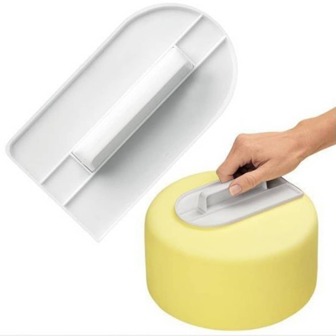 1pc Icing Fondant Cake Decorating Sugar Craft Sugarcraft Icing Mold Plastic Cake Smoother Spatulas Scraper Polisher Tools