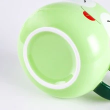 Taza de cerámica con expresión de rana - verde - Ver 4