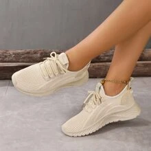 Tenis para correr livianos para mujer, zapatillas deportivas transpirables para tenis exteriores con cordones cómodos para caminar de YQUS - Ver 6