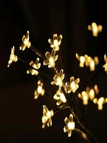 1 件 20 顆led 櫻花枝形聖誕裝飾燈 - 黃色 - 查看 5