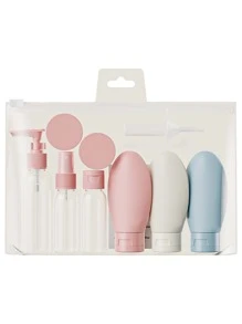 旅行可再填充瓶套装喷雾乳液洗发水沐浴露管装化妆品空液体容器便携式工具补充装旅行必需品海滩旅行收纳袋暑假返校学校用品度假露营度假必需品配件迷你女士香水男士香水 - 彩色 - 查看 2