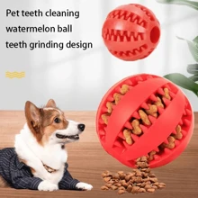 Jouet balle en caoutchouc pour chiens de compagnie, interactif pour chiens petits et grands, chiots et chats. Jouet à mâcher nettoyant pour les dents de l'animal de compagnie, balle indestructible et ultra-résistante, élastique et interactive. Accessoire pour animaux de compagnie, couleur aléatoire