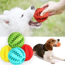 Jouet balle en caoutchouc pour chiens de compagnie, interactif pour chiens petits et grands, chiots et chats. Jouet à mâcher nettoyant pour les dents de l'animal de compagnie, balle indestructible et ultra-résistante, élastique et interactive. Accessoire pour animaux de compagnie, couleur aléatoire