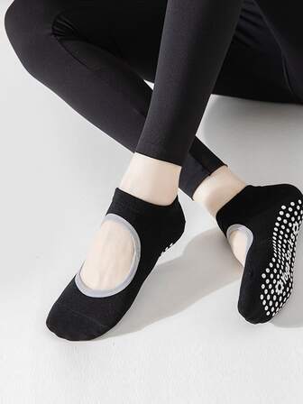 防滑鏤空針織織物運動瑜伽襪適用於跳舞