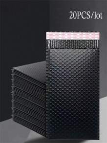 20pcs PE Bubble Mailer Bags, Useful Waterproof White Packing Bags For Packaging - Black - View 1