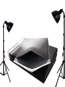 20pcs PE Bubble Mailer Bags, Useful Waterproof White Packing Bags For Packaging - Black - View 3