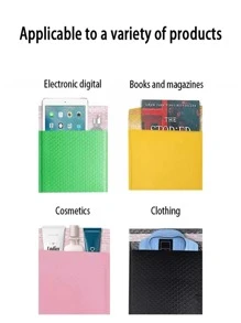 20pcs PE Bubble Mailer Bags, Useful Waterproof White Packing Bags For Packaging - Black - View 4