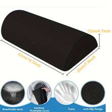 Foot Rest For Under Desk At Work , Ergonomic Office Desk Foot Rest -Under Desk Footrest With Washable Cover -Desk Foot Stool Work From Home Accessories- Foam Foot Stool Rocker, Office Footrests - Black - View 4