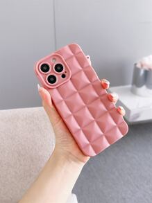 素色衍縫手機外殼 - 粉色 - 查看 2