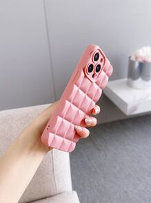 素色衍縫手機外殼 - 粉色 - 查看 3