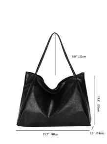 2025 Nova Bolsa Coreana Feminina Nova Bolsa Grande de Mão Design Retro Versátil Bolsa de Ombro Casual