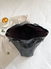 2025 Nova Bolsa Coreana Feminina Nova Bolsa Grande de Mão Design Retro Versátil Bolsa de Ombro Casual