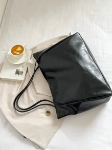 2025 Nova Bolsa Coreana Feminina Nova Bolsa Grande de Mão Design Retro Versátil Bolsa de Ombro Casual