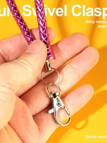 20set Simple Iron Hook Strap DIY Key Ring For Women Men For Daily Decoration - Antique Silver - View 9