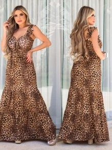 Women Dresses - Brown - View 1