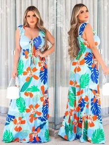 Women Dresses - Baby Blue - View 1