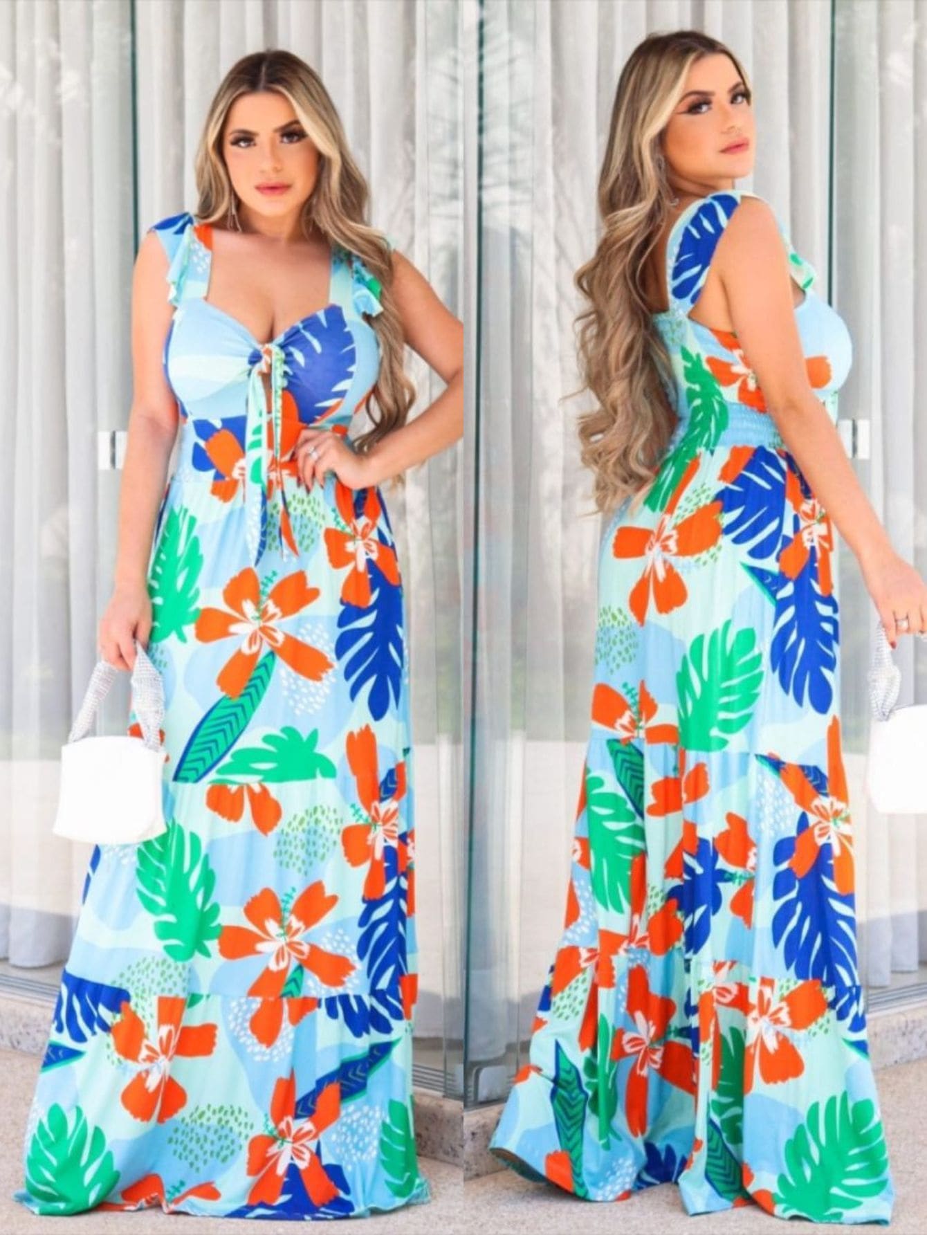 Women Dresses - Baby Blue - View 1