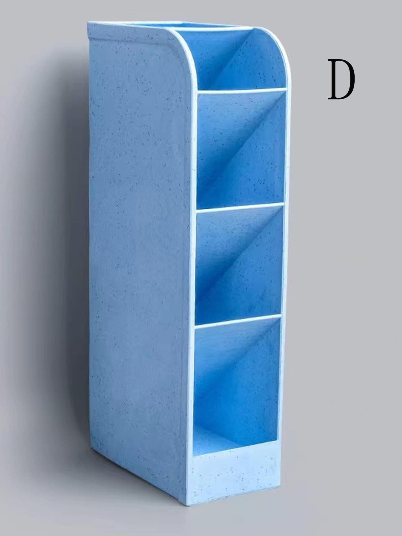 1 pieza de gran capacidad de plástico Bote para lápices , nórdico simple múltiples fines azul Caja de almacenamiento de papelería para casa - Azul - Ver 1
