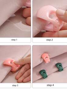 2pcs Green Bed Sheet & Duvet Cover Fixing Clips - Dark Green - View 4