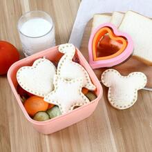 Sandwich Cutter And Sealer Set, Including 4pcs Bread Sandwich Decruster Pancake Maker DIY Cookie Cutters In The Shapes Of Heart, Dinosaur, And Star. Suitable For Kids' Bento Box (random Color)