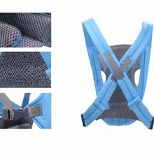 1pc Thickened Easy-To-Use Multifunctional Baby Carrier; Front Carrying & Back Carrying Styles; 4-Season Breathable Infant Carrier - Baby Blue - View 4