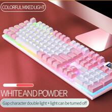 con cable Teclado de juego USB iluminación led para Juego oficina ( Teclado )